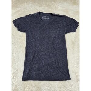 Hurley Mens V Neck Pocket T Shirt Dark Heather Grey Size S Short Sleeve Casual